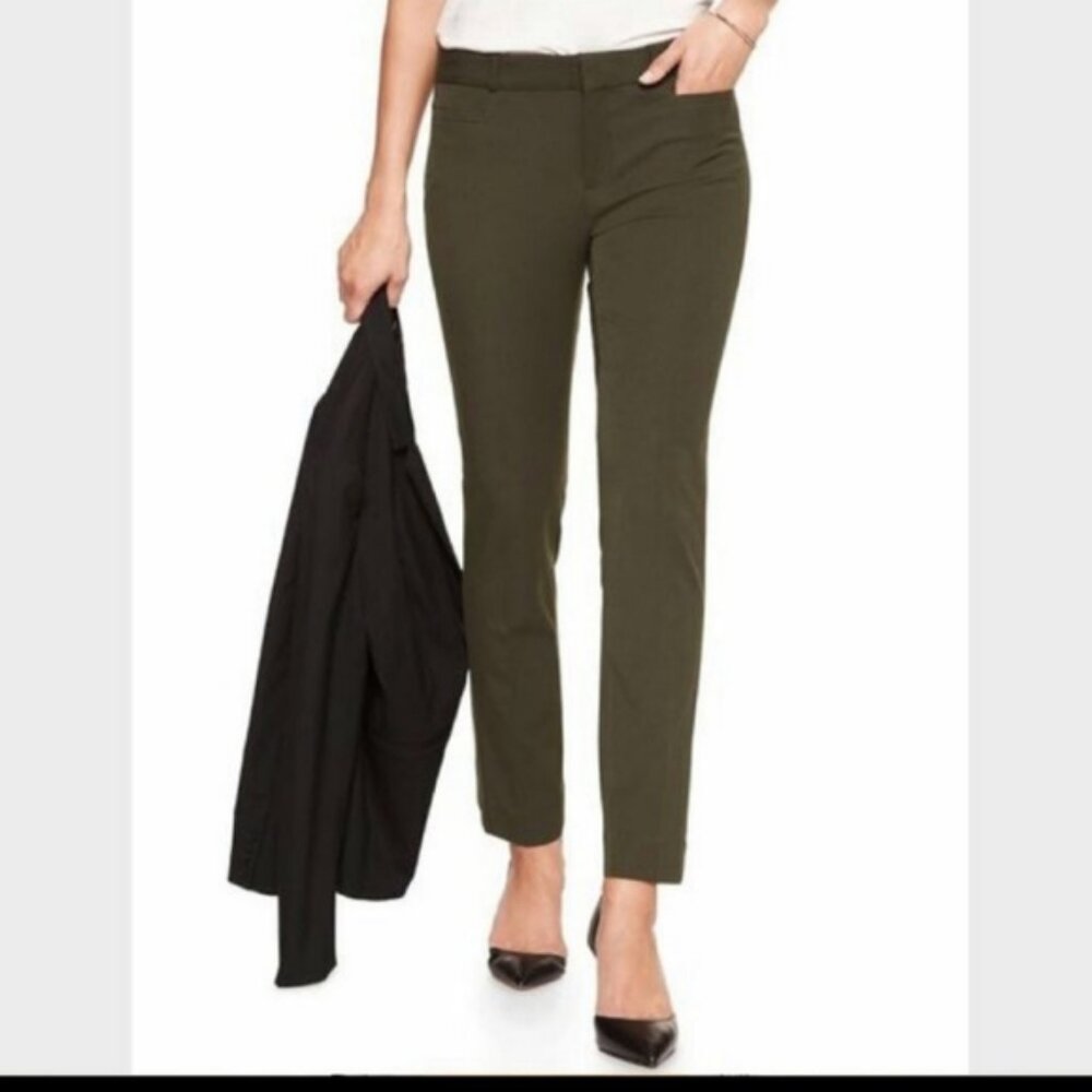 Banana Republic Sloan Slim Ankle NWT Green Pants Size 2